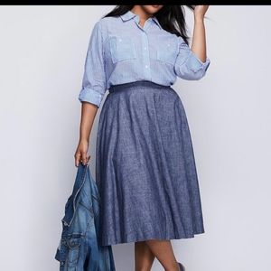 Chambray Circle Skirt